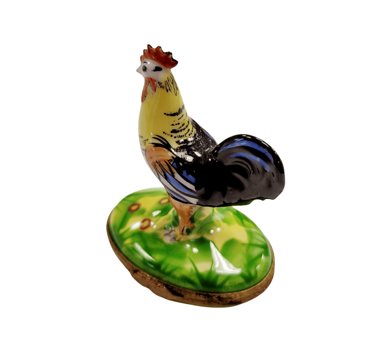 Rooster Figurine for Collectors Porcelain Limoges birds farm French Trinket Box
