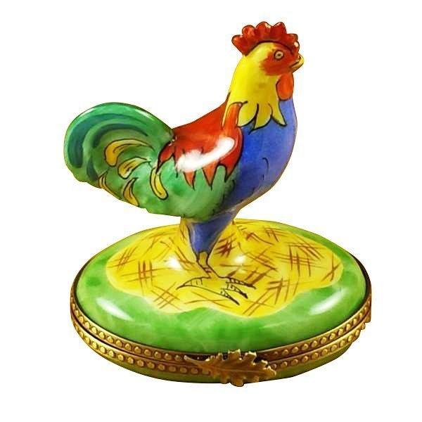 Rooster Limoges Box for Collectors Porcelain Limoges farm bird French Trinket Box