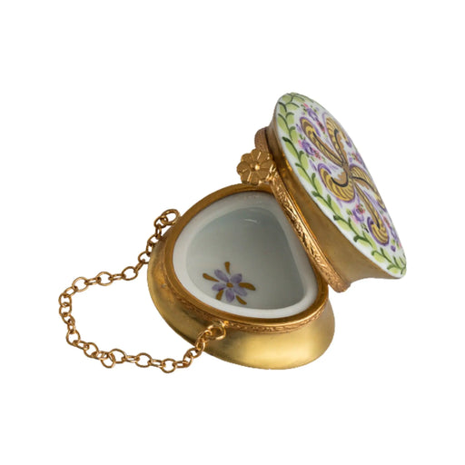 Fountainbleau Limoges Box for Collectors Porcelain Limoges purse French Trinket Box