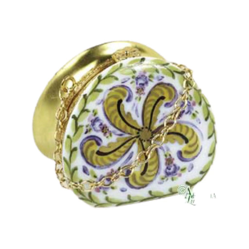 Fountainbleau Limoges Box for Collectors Porcelain Limoges purse French Trinket Box
