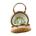 Round Purse Limoges Box for Collectors Porcelain Limoges purse limoges boxes French Trinket Box