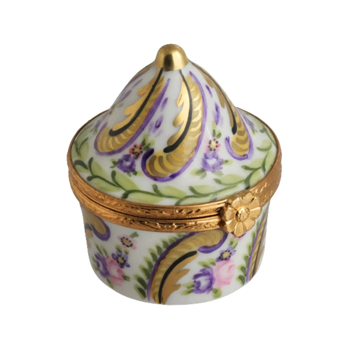 Round Tent Limoges Box for Sophisticated Collectors Porcelain Limoges shaped French Trinket Box