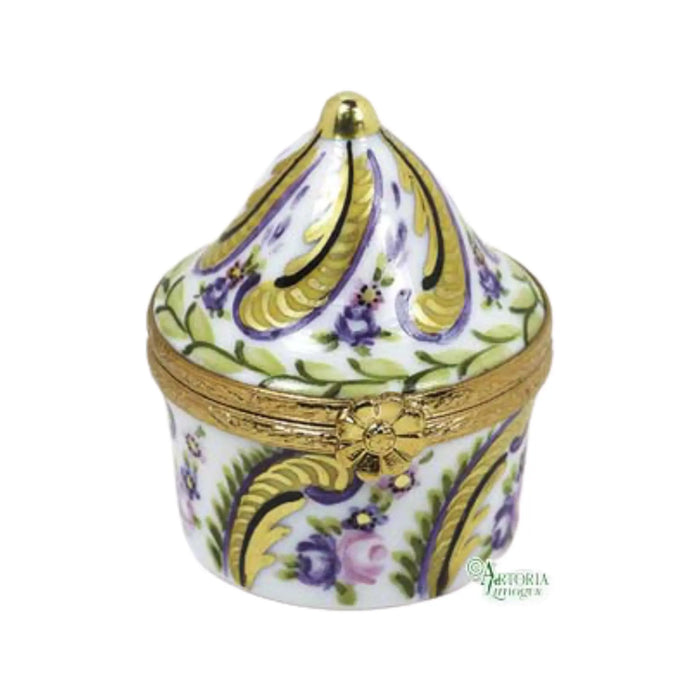 Round Tent Limoges Box for Sophisticated Collectors Porcelain Limoges shaped French Trinket Box
