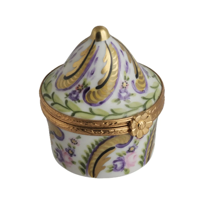Round Tent Limoges Box for Sophisticated Collectors Porcelain Limoges shaped French Trinket Box