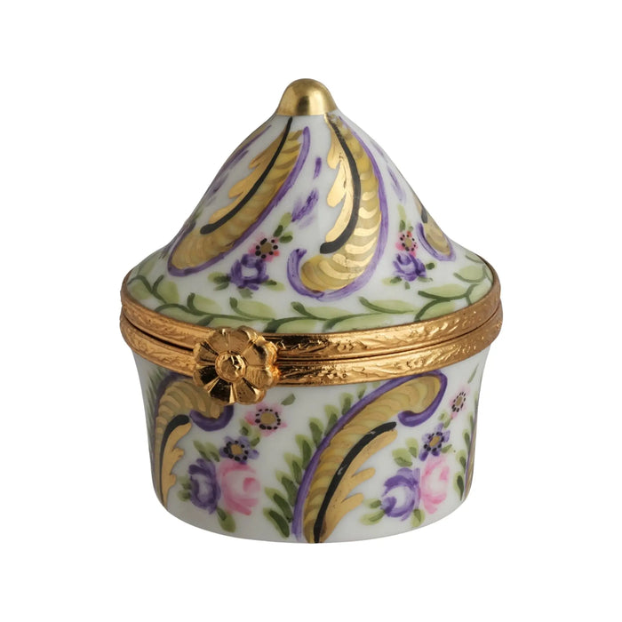 Round Tent Limoges Box for Sophisticated Collectors Porcelain Limoges shaped French Trinket Box