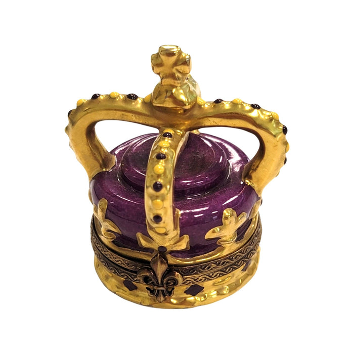 Royal Crown Limoges Box Porcelain Figurine-hats travel Limoges Boxes Travel-CH9J164