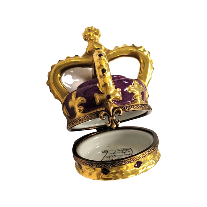 Royal Crown Limoges Box for Collectors Porcelain Limoges hats travel Travel French Trinket Box