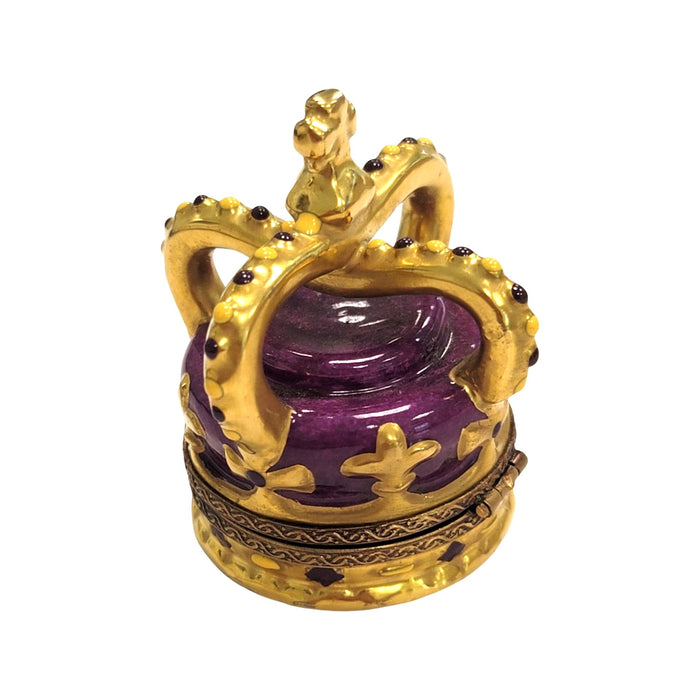 Royal Crown Limoges Box for Collectors Porcelain Limoges hats travel Travel French Trinket Box