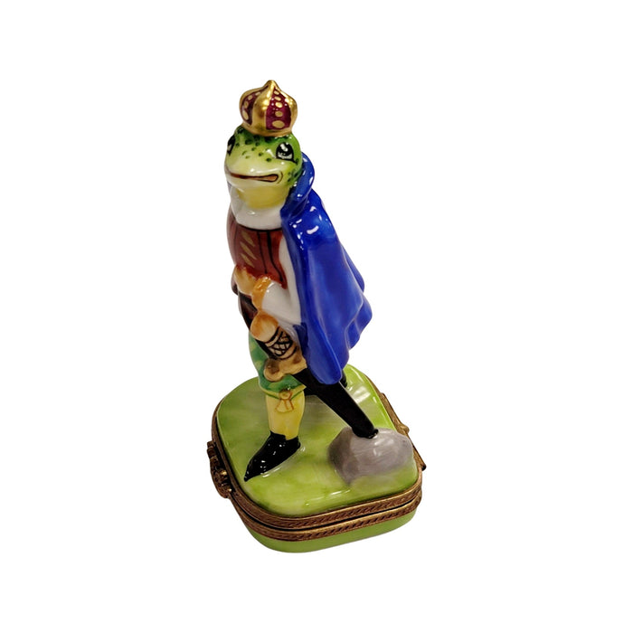 Royal Frog Prince Figurine for Collectors Porcelain Limoges frog limoges boxes French Trinket Box