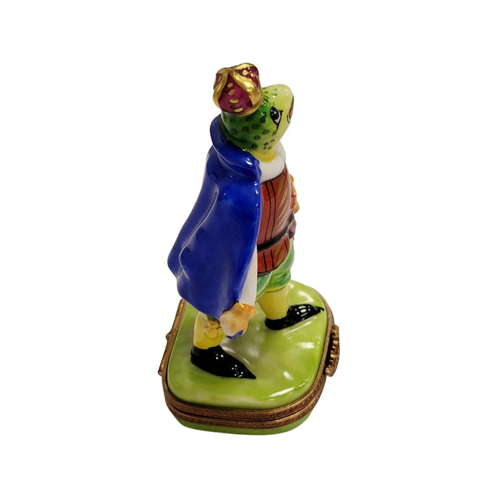 Royal Frog Prince Figurine for Collectors Porcelain Limoges frog limoges boxes French Trinket Box