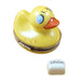 Rubber Duck Delight for Bath Lovers Porcelain Limoges baby bird French Trinket Box