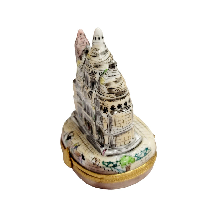 Sacre Coeur France French Basilica Limoges Box Porcelain Figurine-Limoges Boxes monuments travel world-CH3S350