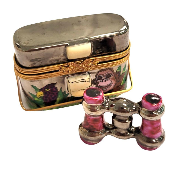 Safari Adventure Limoges Box for Nature Lovers Porcelain Limoges sports wild animals French Trinket Box