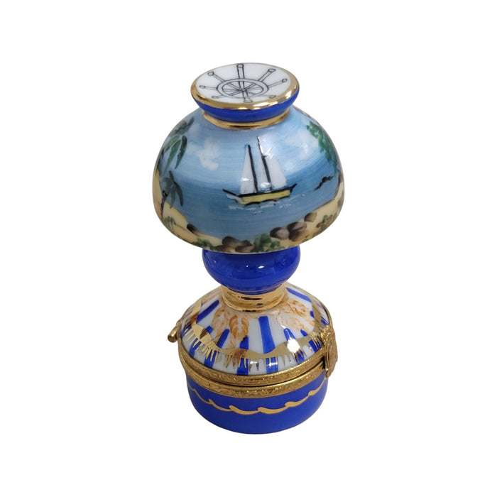 Sailboats Lighthouse Limoges Box Porcelain Limoges boat beach French Trinket Box