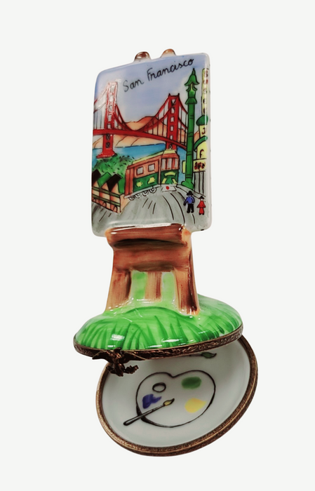 San Francisco Easel Limoges Box for Art Lovers Porcelain Limoges Fine Art French Trinket Box