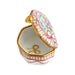 Sandra Recamier Pink Box for Elegant Decor Porcelain Limoges shaped French Trinket Box