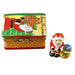 Santa Book Limoges Box for Holiday Decor Porcelain Limoges Santa book French Trinket Box