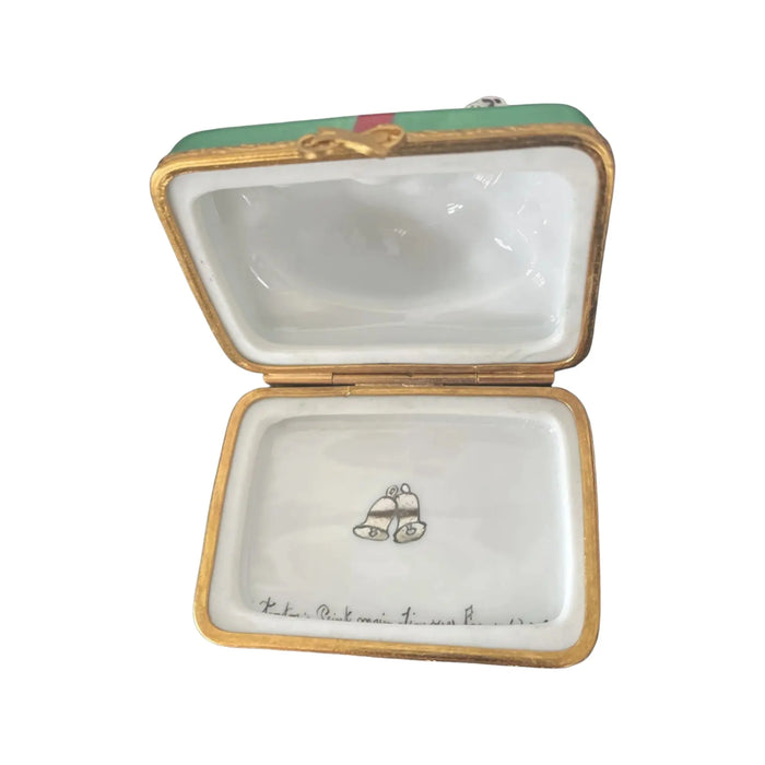 Santa Cat Limoges Box for Cat Lovers Porcelain Limoges xmas theme santa claus cat French Trinket Box