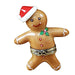 Santa Gingerbread Man for Holiday Collectors Porcelain Limoges xmas santa French Trinket Box
