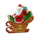 Santa Sleigh Limoges Box for Holiday Cheer Porcelain Limoges Santa Claus French Trinket Box