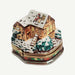 Santa On Cottage Roof for Holiday Cheer Porcelain Limoges santa christmas French Trinket Box