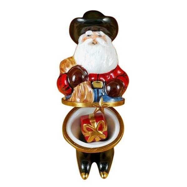Santa Limoges Box for Holiday Collectors Porcelain Limoges santa French Trinket Box