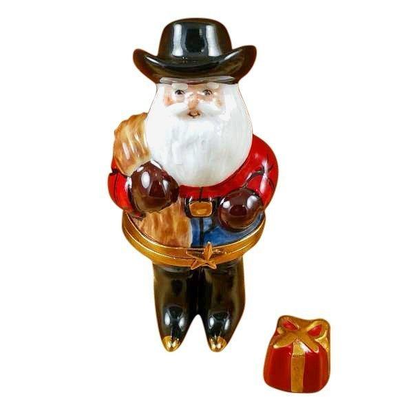 Santa Limoges Box for Holiday Collectors Porcelain Limoges santa French Trinket Box