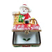 Santa Limoges Box for Christmas Decor Porcelain Limoges Santa French Trinket Box