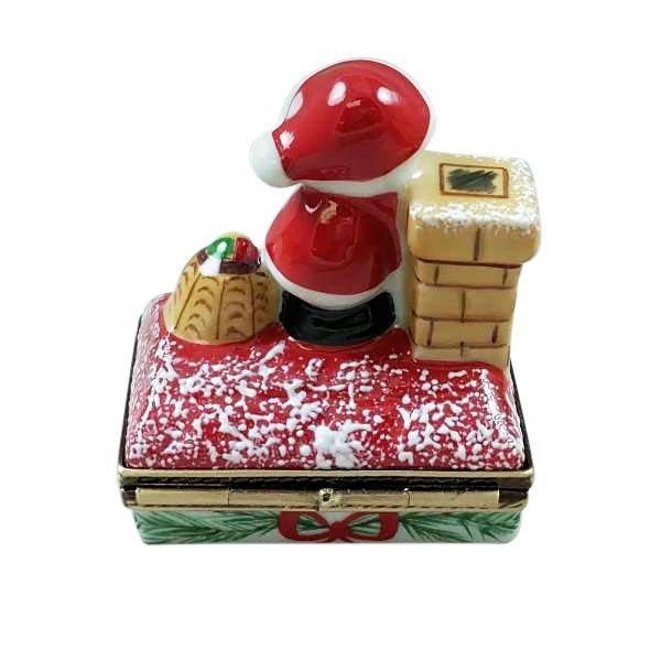 Santa Limoges Box for Christmas Decor Porcelain Limoges Santa French Trinket Box