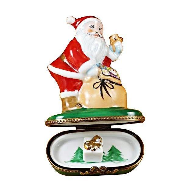 Santa Limoges Box for Holiday Cheer Porcelain Limoges Santa French Trinket Box