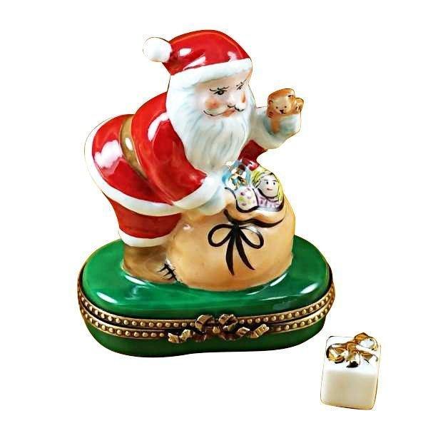 Santa Limoges Box for Holiday Cheer Porcelain Limoges Santa French Trinket Box