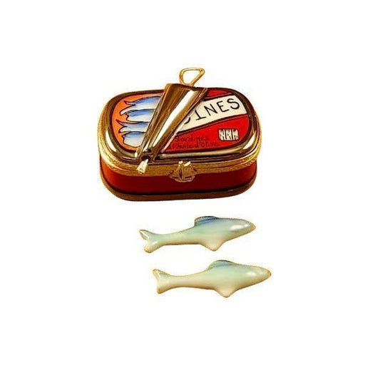 Sardine Limoges Box for Seafood Lovers Porcelain Limoges Food French Trinket Box
