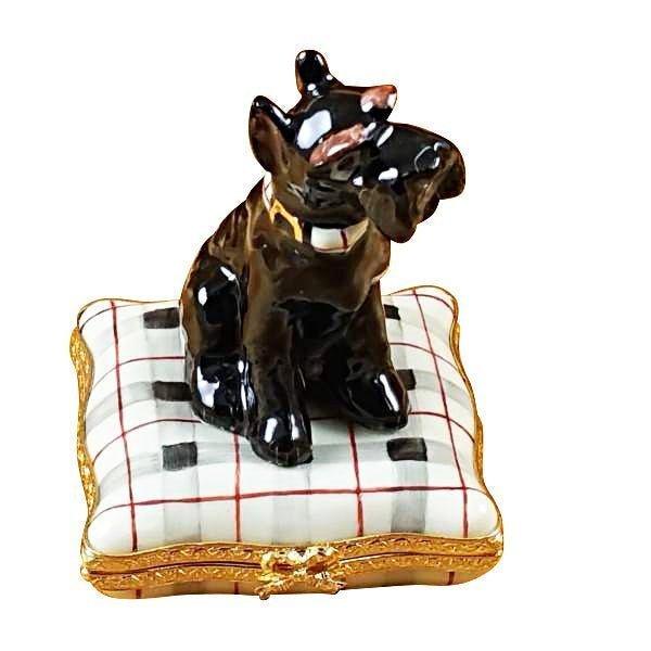 Schnauzer Limoges Box for Dog Lovers Porcelain Limoges Dog French Trinket Box