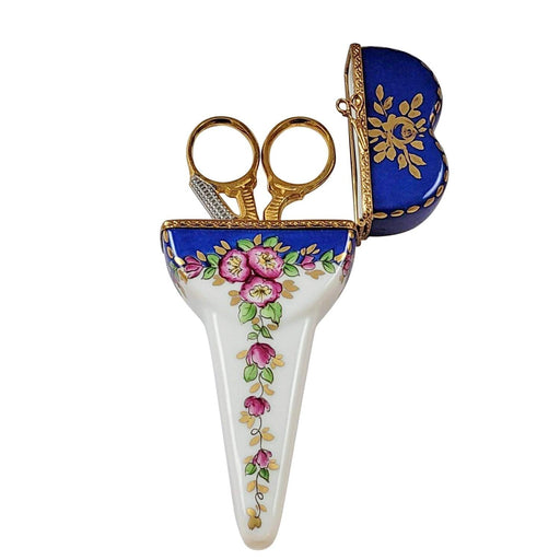 Scissors Case for Craft Lovers Porcelain Limoges Home Women Fashion French Trinket Box