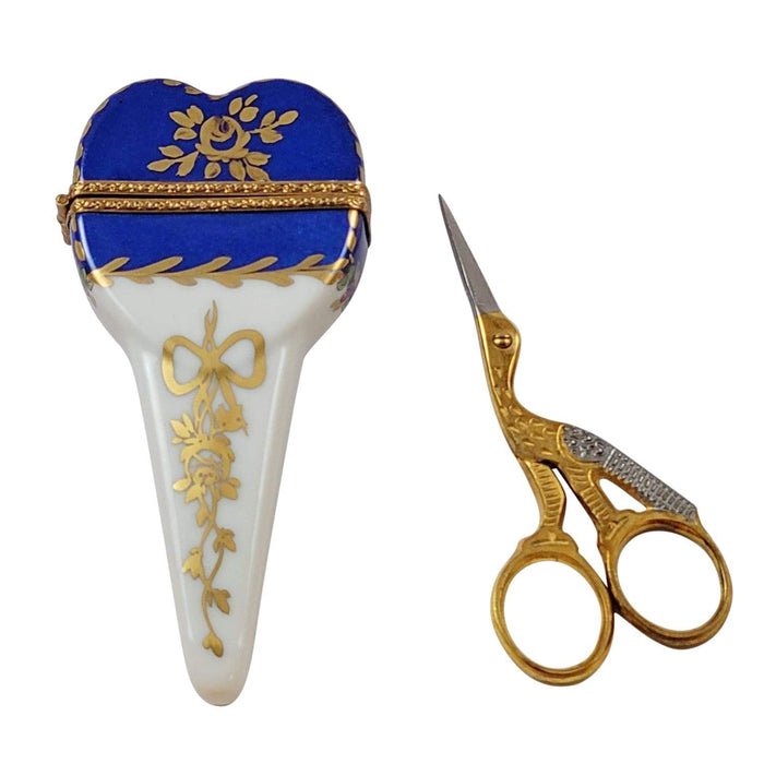 Scissors Case for Craft Lovers Porcelain Limoges Home Women Fashion French Trinket Box