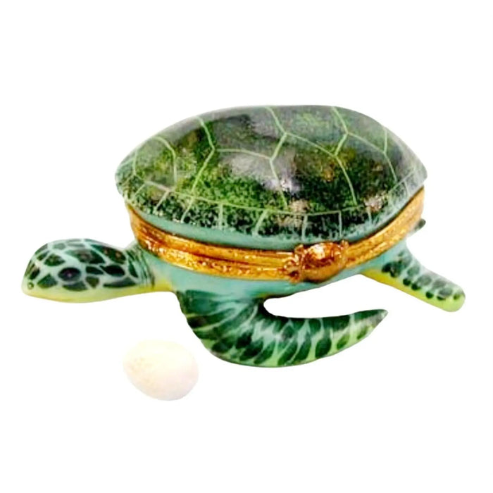 Sea Turtle Limoges Box for Ocean Lovers Porcelain Limoges frogs turtles French Trinket Box