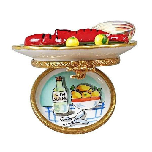 Seafood Platter Limoges Box for Collectors Porcelain Limoges Food Ocean Beach French Trinket Box