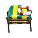 Seat Bench w Life Saver Limoges Box Porcelain Figurine-beach ocean home-CH6D173