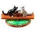 See Saw Cats for Cat Lovers Porcelain Limoges cat siamese baby French Trinket Box