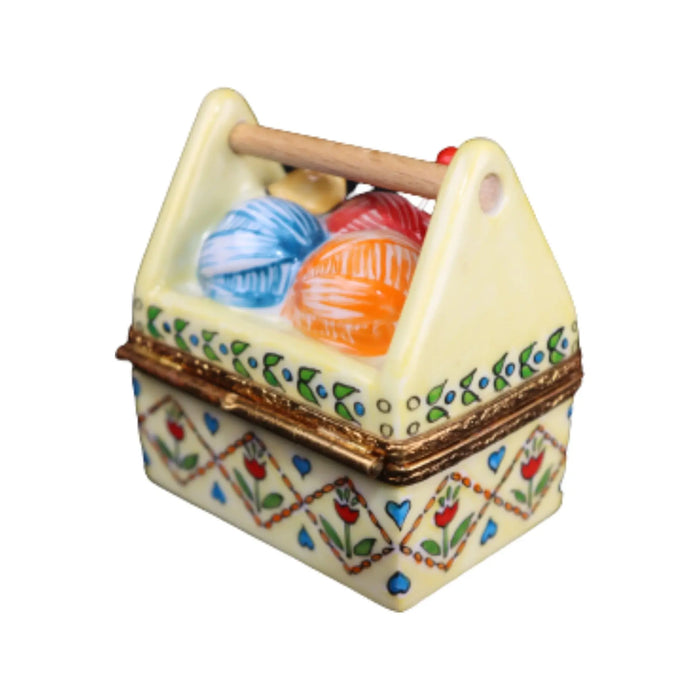 Sewing Box for Craft Enthusiasts Porcelain Limoges Home Professional French Trinket Box