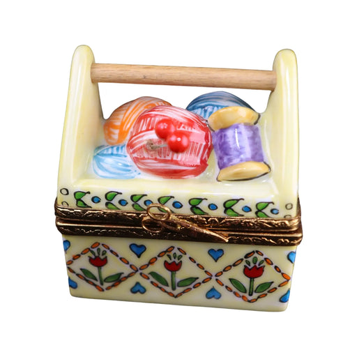 Sewing Box for Craft Enthusiasts Porcelain Limoges Home Professional French Trinket Box