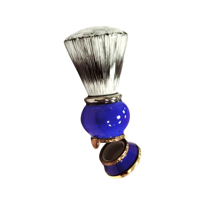 Shaving Brush Blue Limoges Box Porcelain Figurine-fashion limoges boxes-CH3S391