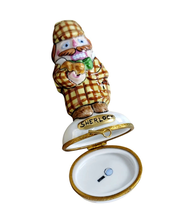 Sherlock Detective Limoges Box for Collectors Porcelain Limoges figurine professional French Trinket Box