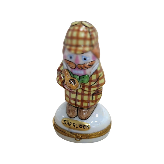 Sherlock Detective Limoges Box for Collectors Porcelain Limoges figurine professional French Trinket Box