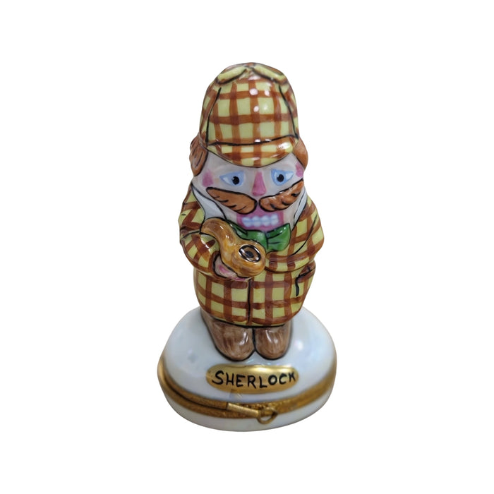 Sherlock Detective Limoges Box for Collectors Porcelain Limoges figurine professional French Trinket Box
