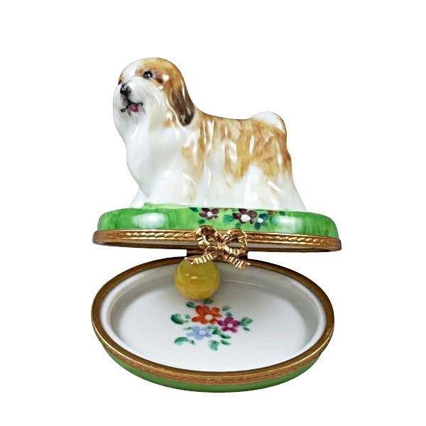 Shih Tzu Limoges Box for Dog Lovers Porcelain Limoges dog French Trinket Box