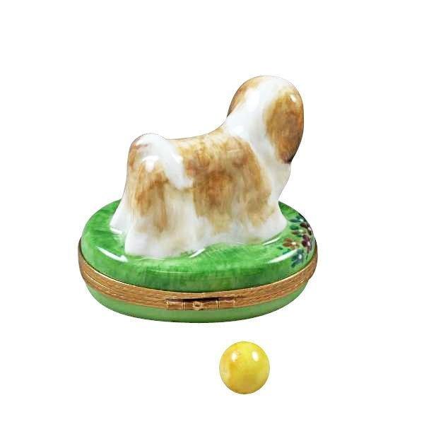 Shih Tzu Limoges Box for Dog Lovers Porcelain Limoges dog French Trinket Box