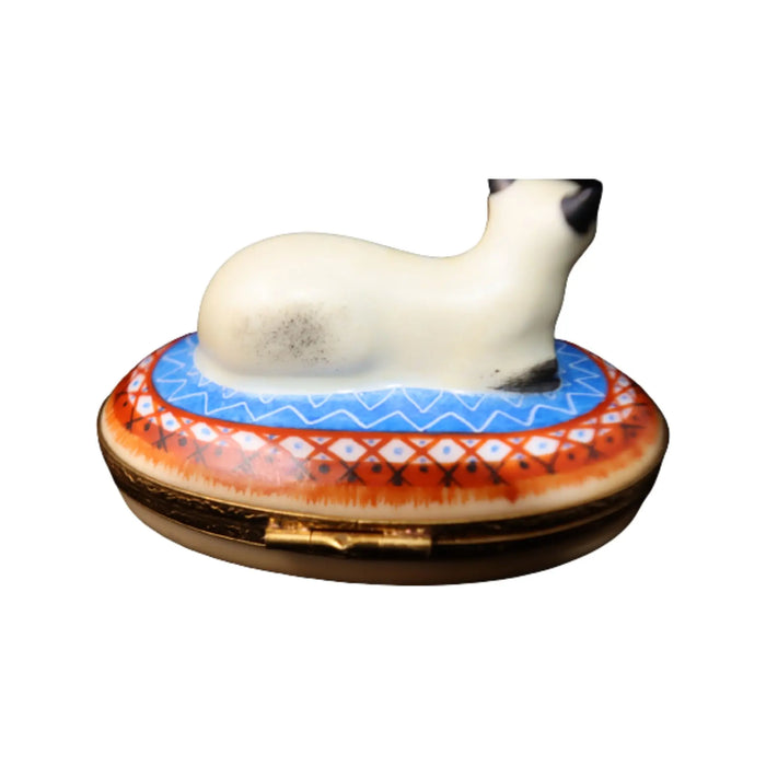 Siamese Cat Limoges Box for Cat Lovers Porcelain Limoges Cat cats French Trinket Box
