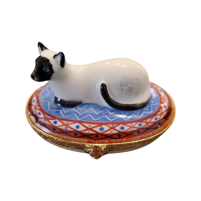 Siamese Cat Limoges Box for Cat Lovers Porcelain Limoges Cat cats French Trinket Box