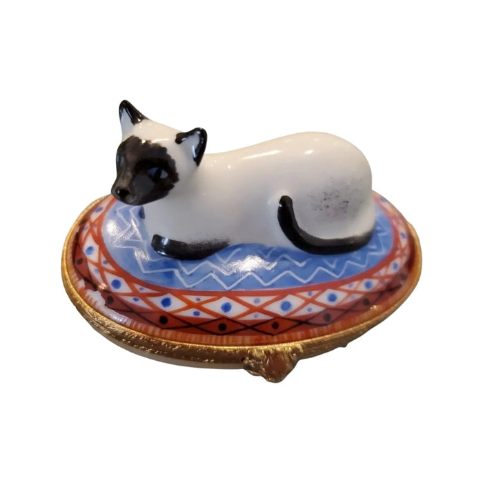 Siamese Cat Limoges Box for Cat Lovers Porcelain Limoges Cat cats French Trinket Box